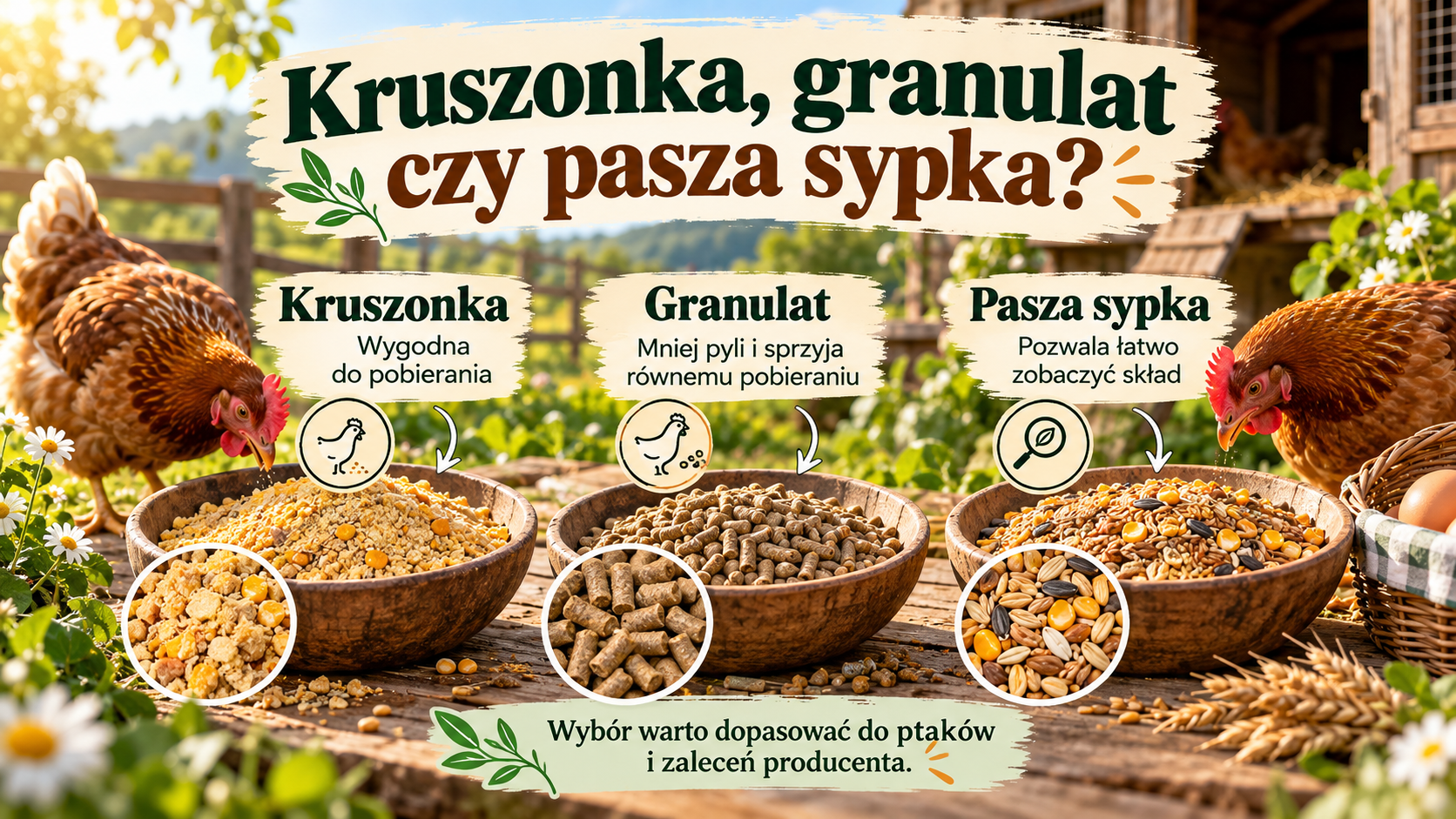 Kruszonka, granulat czy pasza sypka
